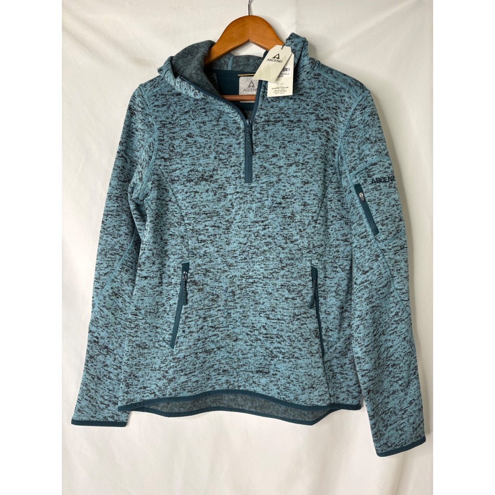 Ascend Womens Expedition Sweater Fleece Hoodie Adriatic Blue XS‎ NWT Outdoors